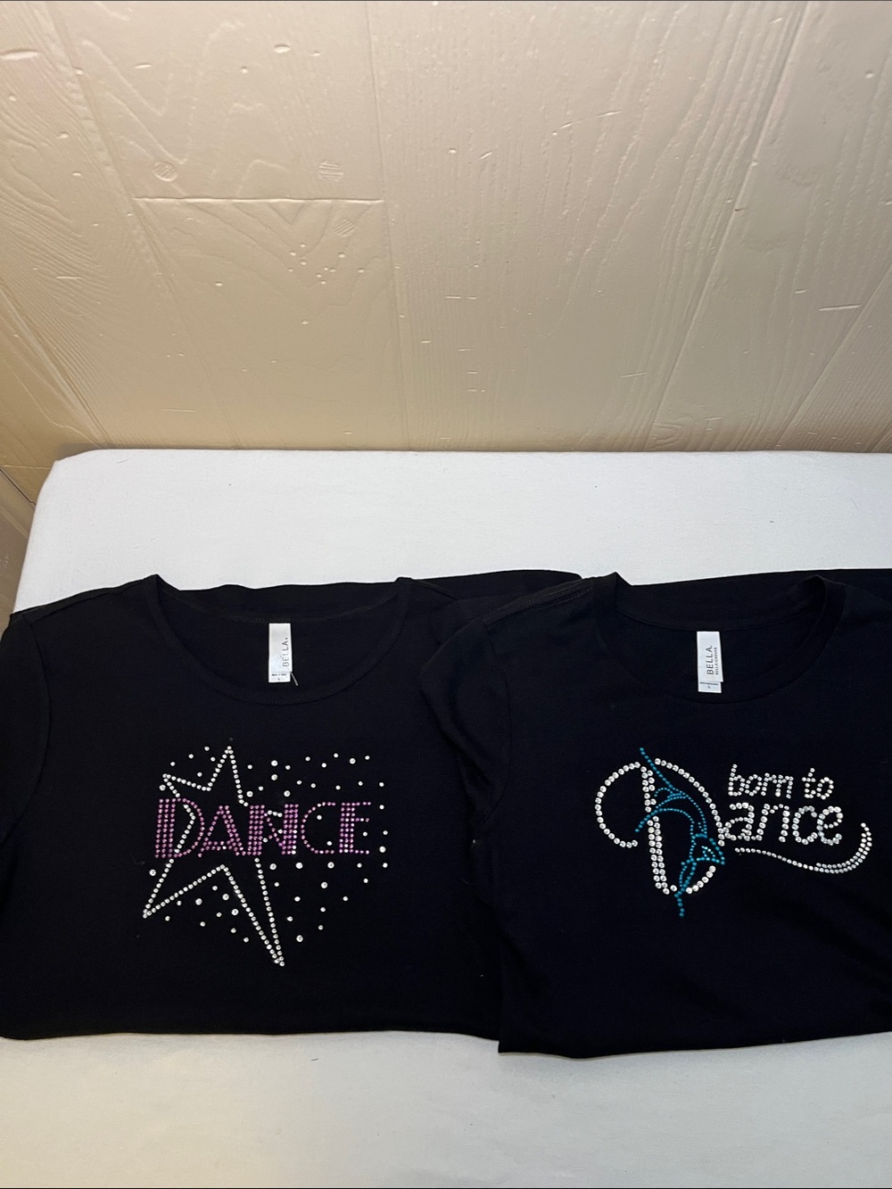 Bundle Women Black 'Dance' Rhinestone Tee - Born to Dance Design
